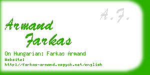 armand farkas business card